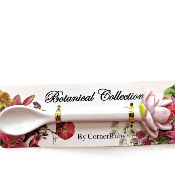 BOTANICAL COLLECTION Ceramic Butterfly Spoon NEW - Picture 1 of 1